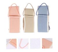 BAZEITFLOW 3pcs Exfoliating Back Scrubber Bath Towel Long Shower Strap for Deep Cleaning Plant Fiber Comfortable Grip Random Colors for Daily Use Random Color