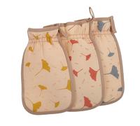 BAZEITFLOW 3Pcs Exfoliating Body Towels Dual Sided Bath Scrubbing Gloves for Deep Cleaning Skin Compact and Lightweight Household for Mud Removal