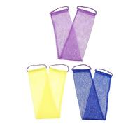 BAZEITFLOW 3Pcs Exfoliating Shower Scrubber Set for Body African Style Back Strap Bath Washcloth Rope for Men and Women for Daily Skin Care