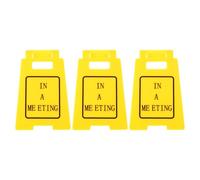 BAZEITFLOW 3pcs Funny Office Desk Status Signs Set - Humorous Double-sided Door and Desk Signs for Workplace Decoration and Colleague Warning in Office Environment