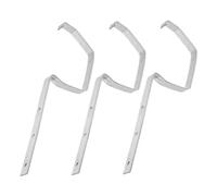 BAZEITFLOW 3pcs Gutter Bracket Rain Gutter Extension Mount Roof Racks Rain Accessory Roof Bracket Metal Hangers Pipe Silver Iron