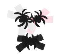 BAZEITFLOW 3pcs Halloween Spider Hair Bow Clips Lightweight Metal Cloth Barrettes for Women Comfortable Festive Side Bang Accessories Easy to Attach for Costume Parties Cosplay