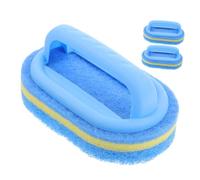 BAZEITFLOW 3pcs Handheld Sponge Brush with Comfortable Grip Multi-Function Cleaning Brushes for Kitchen Bathroom Tile Bathtub Soft Sponge for Gentle and Thorough Stain Removal Various