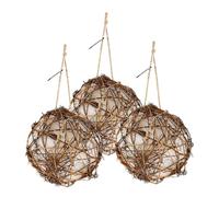 BAZEITFLOW 3pcs Hanging Hummingbird Nest Outdoor Roosting Pocket Bird Feeder Garden Multi-purpose Bird Nest Decor 10cm for Lovers