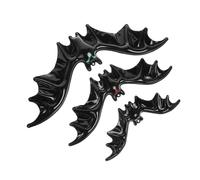 BAZEITFLOW 3pcs Inflatable Halloween Bats Hanging Decorations Reusable Flying Bat for Indoor Outdoor Haunted House Tree Party Decor Easy Inflation