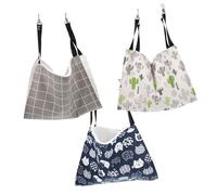 BAZEITFLOW 3Pcs Large Adjustable Pet Cage Hanging Hammocks for Animals Warm Double-sided Hamster and Chinchilla Beds with Cozy Winter and Play Nest for Rabbits Guinea Pigs and Pets