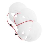 BAZEITFLOW 3pcs Matte White Blank Animal Masks for DIY Painting Smooth Paintable Fursuit Face Covers for Halloween Fox Cosplay Masquerade Party Costume Accessories