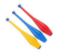 BAZEITFLOW 3pcs Professional Juggling Sticks Lightweight Circus Clubs with High Friction Grip Handles for Precise Control Stage Performance and Casual Practice