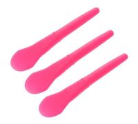 BAZEITFLOW 3Pcs Silicone Facial Stirring Brushes for DIY Mask Mixing Portable Lightweight Hand Tools for Even Skincare Application and Precise Mud Mask Spreading