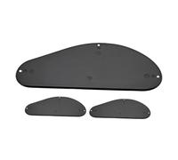 BAZEITFLOW 3pcs Single Layer Bass Guitar Pickguard Replacement Back Cover Plastic Cavity Plate Sound Purity Rear Panel Protection Modern Black for Stage Performance