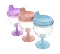 BAZEITFLOW 3pcs Sippy Cups Spill Reusable Milk Container with Scales Lightweight Plastic Training Goblet for Boys and Easy Clean No Leak Drinking Cups