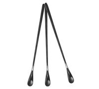 BAZEITFLOW 3pcs Small Pet Feeding Spoon Set for Reptiles, 19cm Black Food Scoop for Lizard and Gecko, Reptile Feeding Tool Suitable for Wet and Dry Food in Terrariums