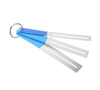 BAZEITFLOW 3pcs Stainless Steel Guitar Fingerboard Fret Protector with Keychain Handle for Polishing and Sanding Frets Includes Large Medium Small for Guitar Bass Ukulele Maintenance
