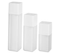 BAZEITFLOW 3pcs Travel Lotion Bottles Set 15ml 30ml 50ml Airless Press Type Cosmetic Dispenser for Toiletries Portable Leakproof Containers for Shower Gel and Essence