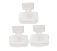 BAZEITFLOW 3pcs Wet Wipes Dispenser Box with Lid Refillable Tissue Storage Container for Wipe Holder for Home Nursery Travel and Diaper Bag Use