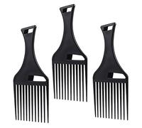 BAZEITFLOW 3pcs Wide Tooth Hair Styling Comb Afro Pick Comb for Men Women Durable Static for Detangling Curly Straight Hair Convenient Practical Design
