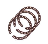 BAZEITFLOW 3pcs Wooden Guitar Rosette Acoustic Sound Hole Rings Black Durable Decorative Accessories for Classical Guitars with Polished Surface and Crack Resistant Glue