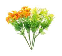 BAZEITFLOW 4 Bunches Artificial Daisies Faux Flower Bouquet Realistic Daisy Flowers for Wedding Home Office Decoration Indoor Floral Arrangement
