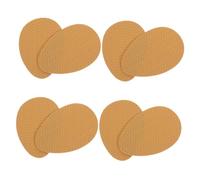 BAZEITFLOW 4 Pair Non-Slip Silicone Shoe Sole Protectors Pads for Women High Heeled Shoes Self-Adhesive Khaki Anti-Skid Bottom Grips for Dance Boots Flats Noise-reducing Bottom Covers