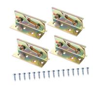 BAZEITFLOW 4 Pcs Heavy Duty Bed Rail Brackets Bed Frame Fittings Non-Rusting Iron Furniture Rail Connectors for Easy Assembly and Support