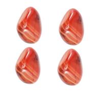 BAZEITFLOW 4 Pcs Natural Tumbled Sardonyx Agate Stones for Home Decor and Smooth Polished Palm-sized Crystals for Meditation Chakra Balancing Crafts and Positive gifts for for for for for Random Color