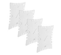 BAZEITFLOW 4 Pcs Stainless Steel Guitar Radius Gauge Fretboard Measuring Ruler Fingerboard String Height Gauge Electric Guitar Setup Tool