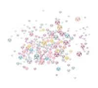 BAZEITFLOW 400pcs DIY No Hole Floating Pearl Beads Vase Filler Decorative Round Crafting Beads for Home Decor Floral Arrangement and Mom Birthday