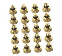 BAZEITFLOW 40PCS Brass Misting Nozzle Low Pressure Atomizing Mister Nozzles for Outdoor Cooling Garden Patio Lawn Humidification and Air Purification Systems