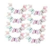 BAZEITFLOW 40pcs Mini Butterfly Hair Clips Realistic Clear Plastic Metal Barrettes with Stable Gentle Grip for Women S Bangs Chignon Hairstyles Portable Accessories for Daily and Special