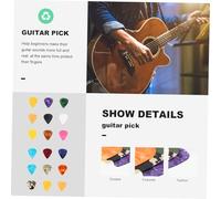 BAZEITFLOW 40PCS Mixed Guitar Picks Plectrums Abs for Acoustic Electric Bass Folk Classical Guitars Ukulele Accessories Compact Portable Set