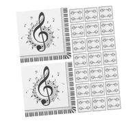 BAZEITFLOW 40pcs Music Notes Disposable Party Napkins Square Paper Dinner Napkins Decorative for Birthday Music Lover Celebration Table Supplies