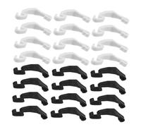 BAZEITFLOW 40pcs Small Pet Cage Clips and Wire Cage Buckles Plastic Fixing Buckle Set for Rabbit Hamster Diy Assembly White and Black Fasteners for Pet Carrier Locks