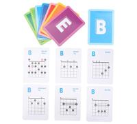 BAZEITFLOW 49pcs Guitar Chord Scale Chart Music Chords Poster Electric Acoustic Six-string Guitar Note Chart for Beginners Learning Guide
