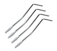 BAZEITFLOW 4pcs 5mm 6mm Electric Guitar Tremolo Arm Single White Handle Whammy Vibrato Bar Compatible Standard Electric Guitars for Performance and Recording