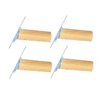 BAZEITFLOW 4pcs Adhesive Solid Wood Hooks Punch Wall Mount Coat Hat Towel Hooks for Kitchen Bathroom Entryway Minimalist Natural Beech Wood Design