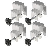 BAZEITFLOW 4pcs Adjustable Stainless Steel Drawer Front Panel Fixing Clips Woodworking Cabinet Installation Clamps for Various Thicknesses Smooth Rotation Non Damaging Wood Clamp