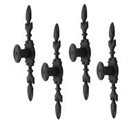 BAZEITFLOW 4pcs Aluminum Alloy Cabinet Knobs Single Hole Retro Pulls Black Minimalist Handles for Kitchen Cabinets and Furniture Easy Installation and Design