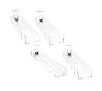 BAZEITFLOW 4Pcs Automatic Cigarette Pusher Display Rack Store Counter Display Case Transparent Cigarette Organizer with Easy Install Buckle Design Random Color