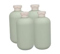 BAZEITFLOW 4pcs Avocado Shower Gel Bottles Empty Liquid Soap Dispenser for Travel Toiletries Bathroom Use