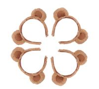 BAZEITFLOW 4pcs Bear Ears Headbands Cute Fluffy Bear Ear Headband for Party Cosplay Girl