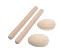 BAZEITFLOW 4pcs Boy Girl Wooden Percussion Set Rhythm Sticks for Toddlers Safe Natural Musical Instruments for Early Learning Music Development