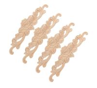 BAZEITFLOW 4Pcs Carved Applique Elegant Furniture Decals for Home Decoration Classical Rose Pattern Stickers for Walls Doors Cabinets and Mirrors European Style Living Accessories