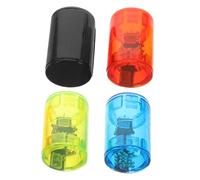 BAZEITFLOW 4pcs Colorful Plastic Finger Shaker Maracas Set for Ukulele Banjo and Guitar Percussion Instruments Music Rhythm Accessory for Bands and Performances