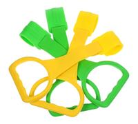 BAZEITFLOW 4pcs Crib Pull Rings Portable Learning Standing Assist for Newborns Safe Lightweight Hanging Handgrips with Smooth Edges for Playpen and Walker Training