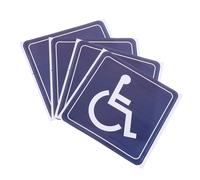 BAZEITFLOW 4pcs Disabled Wheelchair Sign Stickers for Home and Car Window Self-adhesive Disability Symbol Decals for Wheelchair Accessible Facilities Easy Installation All-weather