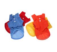 BAZEITFLOW 4pcs Dog Sweatshirt Breathable Comfortable Pet Shirt for Puppies Summer Apparel in Blue Yellow for Festivals Parties and Photos