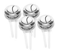 BAZEITFLOW 4pcs Double Button Toilet Flush Tank Replacement Buttons Durable Hand Press Water Saving Accessory for Easy Installation Random Color
