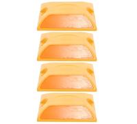 BAZEITFLOW 4pcs Double-sided Reflective Road Markers for Street Pavement and Driveways Pavement Reflectors with Enhanced Visibility for Traffic Safety and Vehicle Guidance