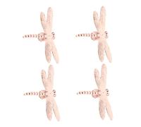 BAZEITFLOW 4pcs Dragonfly Shape Dresser Drawer Knobs Zinc Alloy Decorative Handles for Cabinets Wardrobes Bedside Tables Vintage Style Furniture Hardware Easy Installation