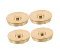 BAZEITFLOW 4Pcs French Horn Valve Caps Metal Bottom Covers Protective Valve Guard Maintenance Parts for French Horn Repair and Restoration in Music Schools and Bands